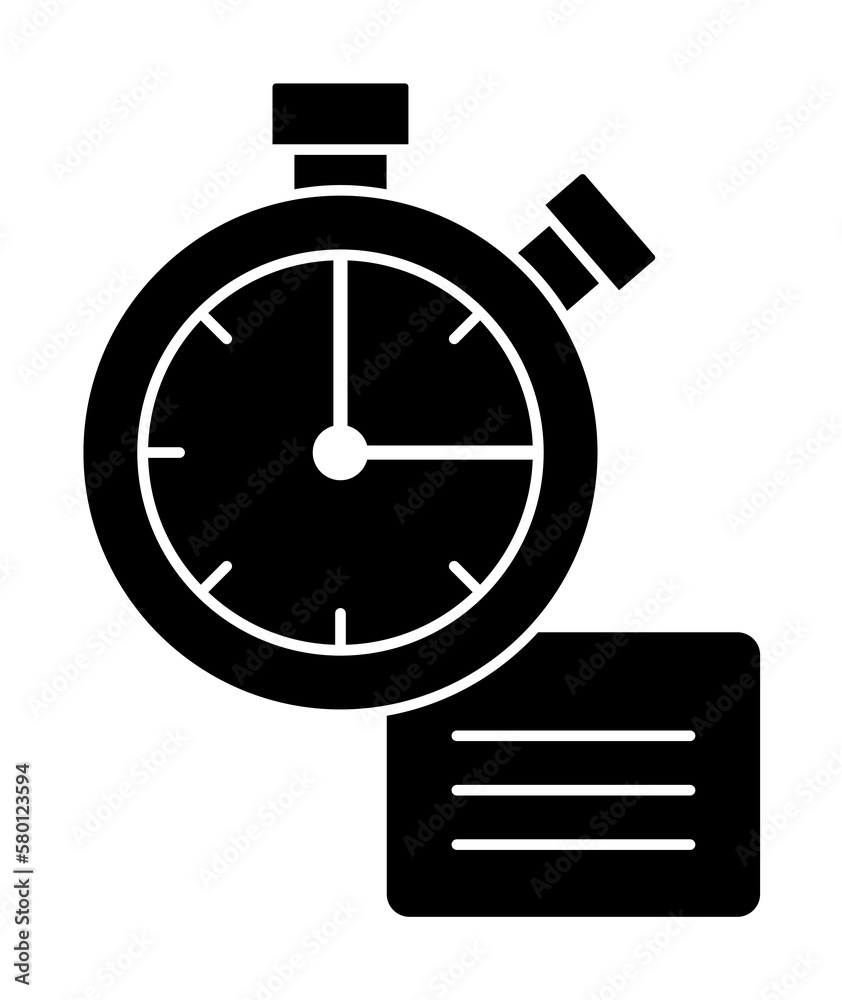 Poster document time clock icon. simple business intention icons for ui and ux, website or mobile applicati