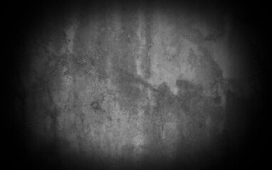 Old wall texture cement dark black gray background abstract grey color design are light with white gradient background.