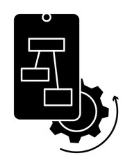 Project scheme gear icon. Simple business intention icons for ui and ux, website or mobile application on white background