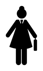 Businesswoman walk office icon. Element of businessman pictogram icon on white background