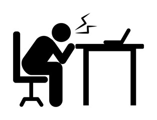Businessman angry cry working icon. Element of businessman pictogram icon on white background