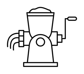 Meat grinder, meat icon. Simple line, outline batcher icons for ui and ux, website or mobile application on white background
