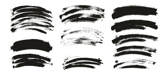Round Sponge Thin Artist Brush Curved Background High Detail Abstract Vector Background MEGA Set 
