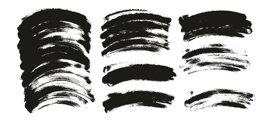 Round Sponge Thin Artist Brush Curved Background High Detail Abstract Vector Background MEGA Set 