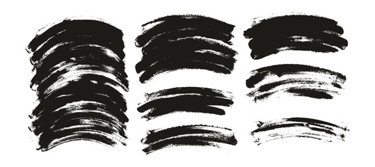 Round Sponge Thin Artist Brush Curved Background High Detail Abstract Vector Background MEGA Set 