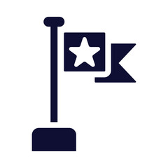 star, rank flag, star award flag icon