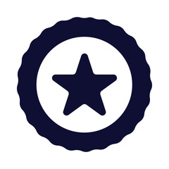 badge, star badge, rank badge, star rank badge icon