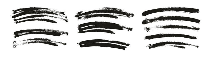 Round Sponge Thin Artist Brush Curved Background High Detail Abstract Vector Background MEGA Set 