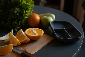 Fruits and vegetables on the table