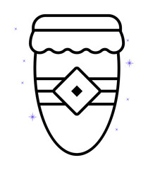 Drum, China culture icon. Element of China culture icon. Thin line icon for website design and development, app development. Premium icon on white background