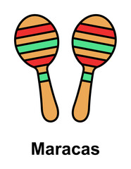 Maracas icon. Element of Cinco de Mayo color icon. Premium quality graphic design icon. Signs and symbols collection icon for websites, web design, mobile app on white background