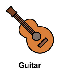 Guitar, instrument icon. Element of Cinco de Mayo color icon. Premium quality graphic design icon. Signs and symbols collection icon for websites, web design, mobile app on white background