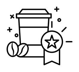 Coffee, drink icon. Simple line, outline of coffee icons for ui and ux, website or mobile application on white background