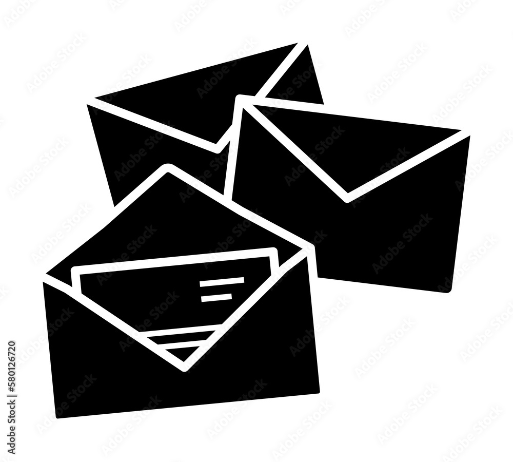 Poster message letters icon. simple connection sign icons for ui and ux, website or mobile application on w