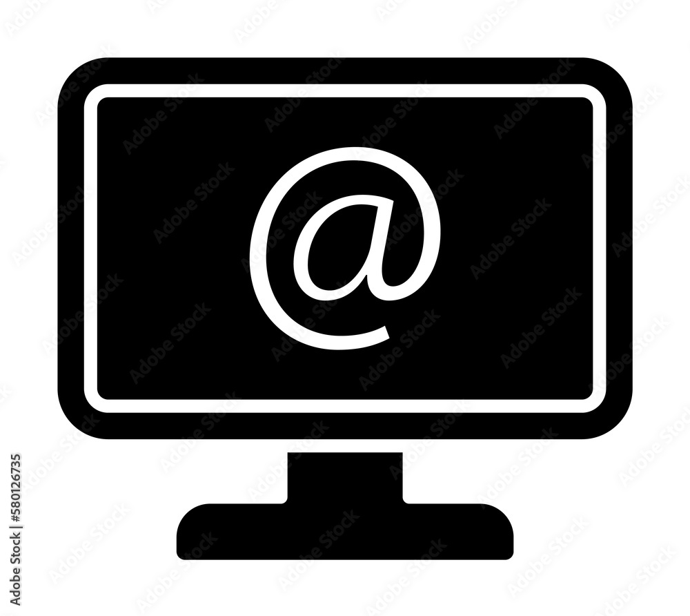 Poster computer mail mouse icon. simple connection sign icons for ui and ux, website or mobile application 