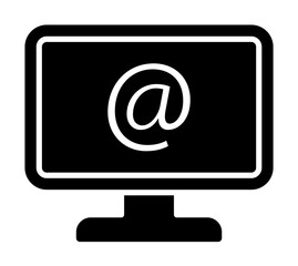 Computer mail mouse icon. Simple connection sign icons for ui and ux, website or mobile application on white background