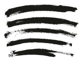 Round Sponge Thin Artist Brush Curved Background High Detail Abstract Vector Background Set 