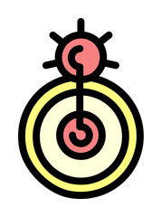 Cell, coronavirus icon. Simple color with outline elements of viral pandemic icons for ui and ux, website or mobile application on white background