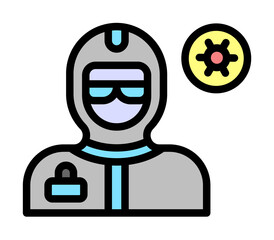 Epi, coronavirus icon. Simple color with outline elements of viral pandemic icons for ui and ux, website or mobile application on white background