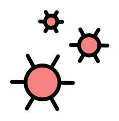 COVID-19, coronavirus icon. Simple color with outline elements of viral pandemic icons for ui and ux, website or mobile application on white background
