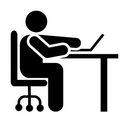 Businessman, office, work icon. Element of daily routine pictogram icon on white background