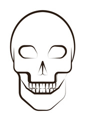 human skull icon. Element of desert icon for mobile concept and web apps. Hand draw human skull icon can be used for web and mobile on white background