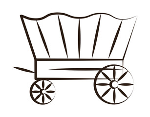 Fototapeta na wymiar wagon desert icon. Element of desert icon for mobile concept and web apps. Hand draw wagon desert icon can be used for web and mobile on white background