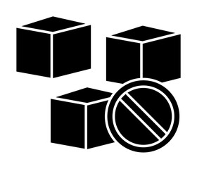 No sugar diet icon. Simple diet icons for ui and ux, website or mobile application on white background