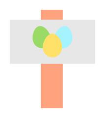 Fototapeta premium Sign egg pointer color icon. Simple color elements of religious holiday for ui and ux, website or mobile application on white background