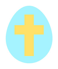 Egg Easter color icon. Simple color elements of religious holiday for ui and ux, website or mobile application on white background