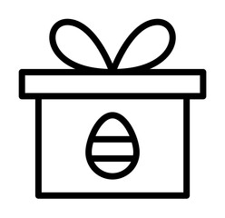 Gift egg icon. Simple line elements of religious holiday for ui and ux, website or mobile application on white background