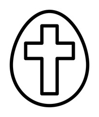 Egg Easter icon. Simple line elements of religious holiday for ui and ux, website or mobile application on white background