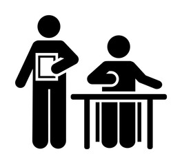 Teacher, education, exam icon. Element of education pictogram icon. Premium quality graphic design icon. Signs and symbols collection icon for websites, web design on white background