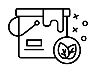 Eco paint container color icon. Element of fabric features icon on white background