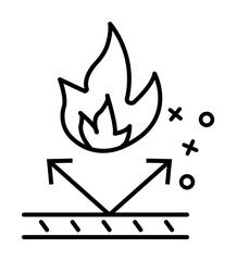 Fireproof textile fabric icon. Element of fabric features icon on white background