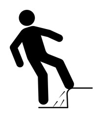 Man, fall, stairs, down icon. Element of man fall down. Premium quality graphic design icon. Signs and symbols collection icon for websites, web design, mobile app on white background