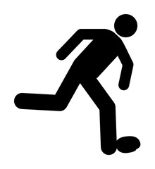 Man, fall, stone, foot icon. Element of man fall down. Premium quality graphic design icon. Signs and symbols collection icon for websites, web design, mobile app on white background