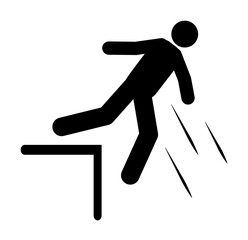 Man, stair, fall, icon. Element of man fall down. Premium quality graphic design icon. Signs and symbols collection icon for websites, web design, mobile app on white background