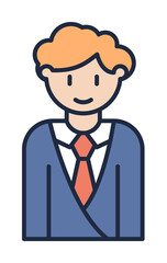 groom cartoon icon. Element of family icon for mobile concept and web apps. Cartoon groom icon can be used for web and mobile on white background
