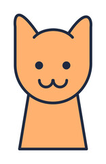 cat cartoon icon. Element of family icon for mobile concept and web apps. Cartoon cat icon can be used for web and mobile on white background