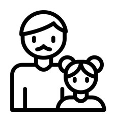 daughter icon. Simple line, outline elements of cultural activities icons for ui and ux, website or mobile application on white background