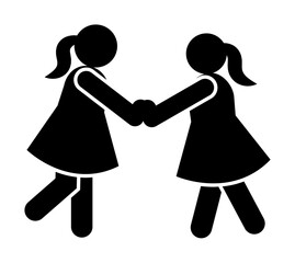 Girls friend icon. Element of friends icon on white background