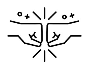 Bump finger hand icon. Element of friendship icon on white background