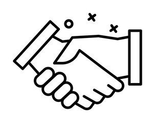 Hands cooperation friend icon. Element of friendship icon on white background