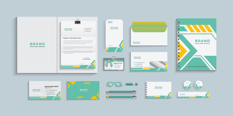 Corporate identity template, business stationery set.eps