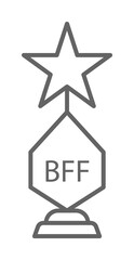 Medal, bff, friendship icon. Element of friendship icon. Thin line icon for website design and development, app development. Premium icon on white background