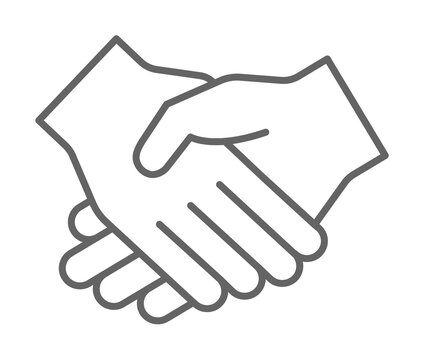 Handshake, friend, agreement icon. Element of friendship icon. Thin line icon for website design and development, app development. Premium icon on white background