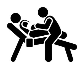 Man patient dead lifeless icon. Element of pictogram death illustration