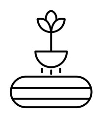Gadget, magnet, flower pot icon. Element of gadget icon on white background