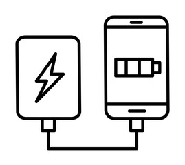 Gadget, power bank icon. Element of gadget icon on white background